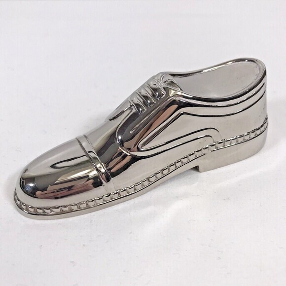 Men's Dress Shoe Silver Plate BOTTLE OPENER Barware Accessory Salesmen's Sample - Picture 1 of 6